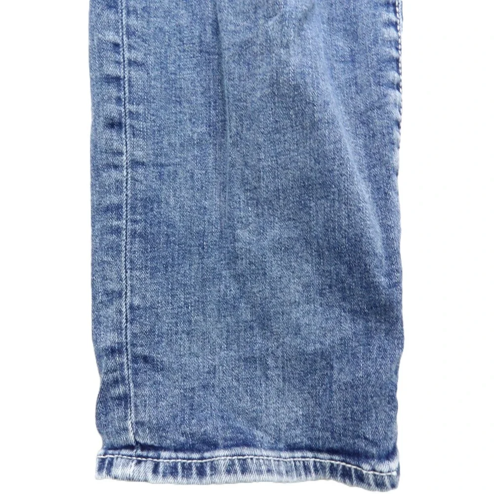 True Religion Jeans Men W32 Rocco Relaxed Skinny Flap Pocket Blue Denim Stretch